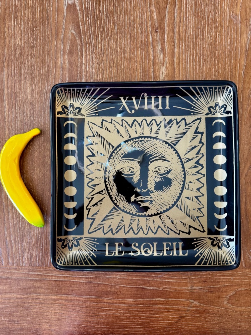 NIP 222 FIFTH black and gold tarot card serving platter - Picture 2 of 8